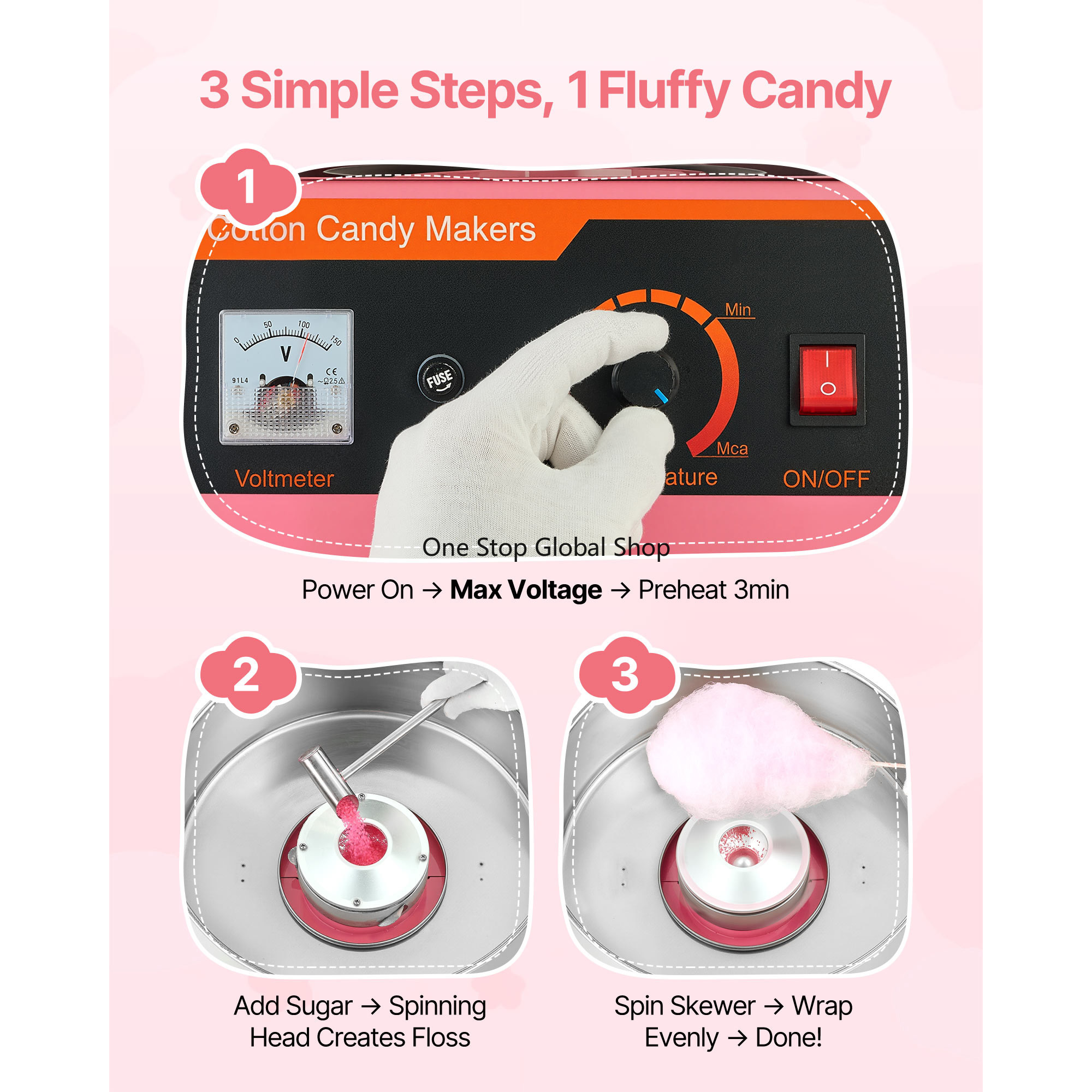 Cotton Candy Machine Commercia - Candy Floss Machine review and price