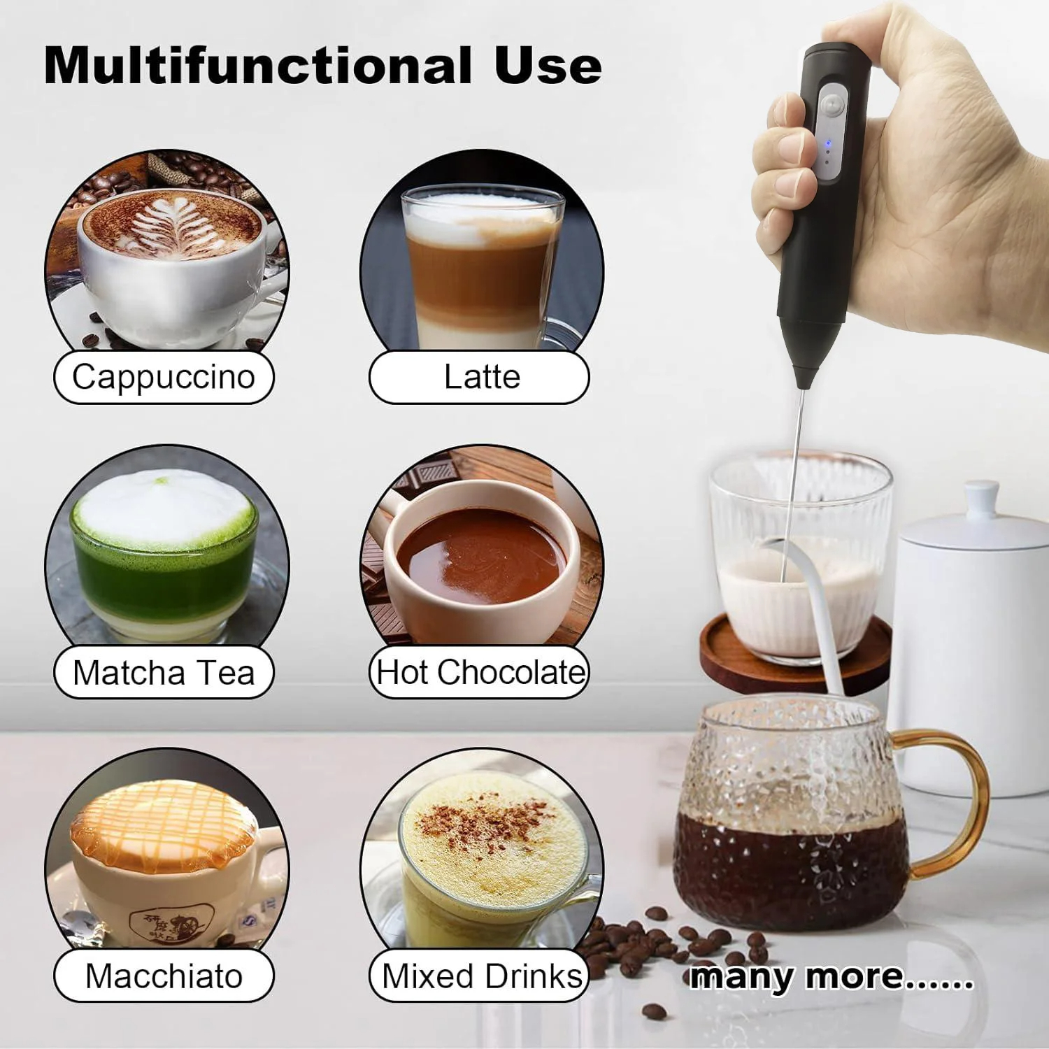 Handheld milk frother, electri - Fruit Slot Machine review and price
